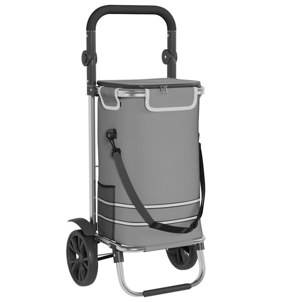 vidaXL Καρότσι Αγορών Γκρι 36,5 x 46,5 x 100,5 εκ Ύφασμα Oxford