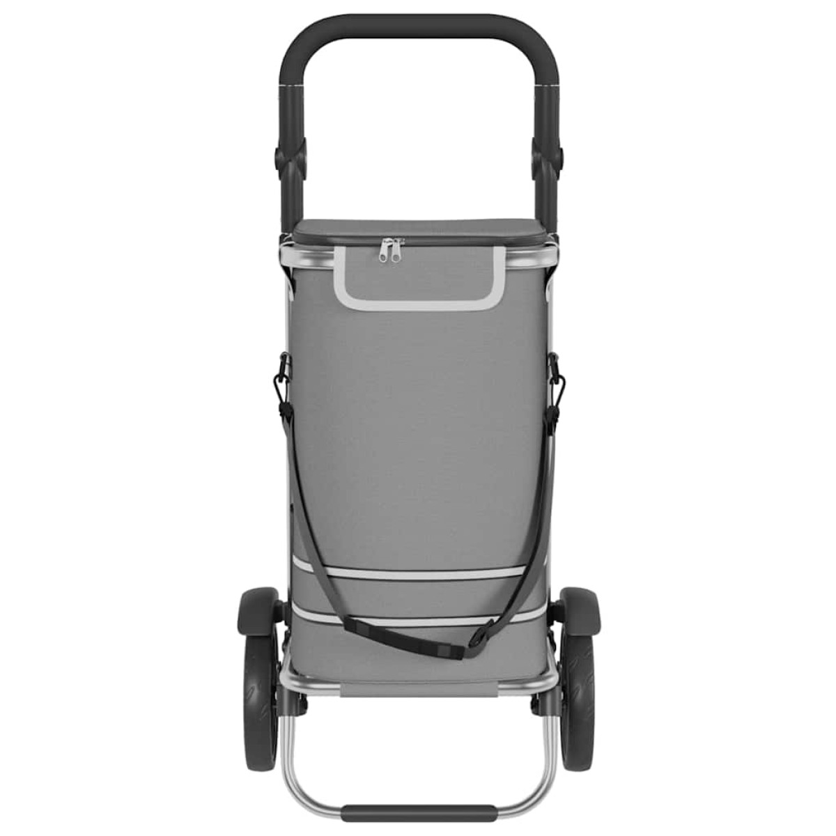 vidaXL Καρότσι Αγορών Γκρι 36,5 x 46,5 x 100,5 εκ Ύφασμα Oxford
