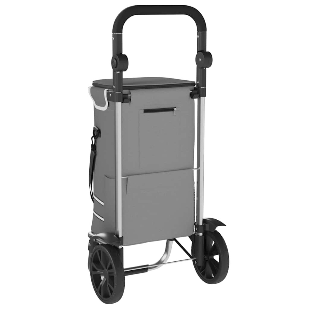 vidaXL Καρότσι Αγορών Γκρι 36,5 x 46,5 x 100,5 εκ Ύφασμα Oxford