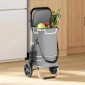 vidaXL Καρότσι Αγορών Γκρι 36,5 x 46,5 x 100,5 εκ Ύφασμα Oxford