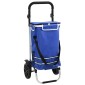 vidaXL Καρότσι Αγορών Μπλε 36,5 x 46,5 x 100,5 εκ Ύφασμα Oxford