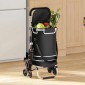 vidaXL Καρότσι Αγορών Μαύρο 47 x 39 x 100,5 εκ. Ύφασμα Oxford