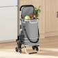 vidaXL Καρότσι Αγορών Γκρι 47 x 39 x 100,5 εκ. Ύφασμα Oxford