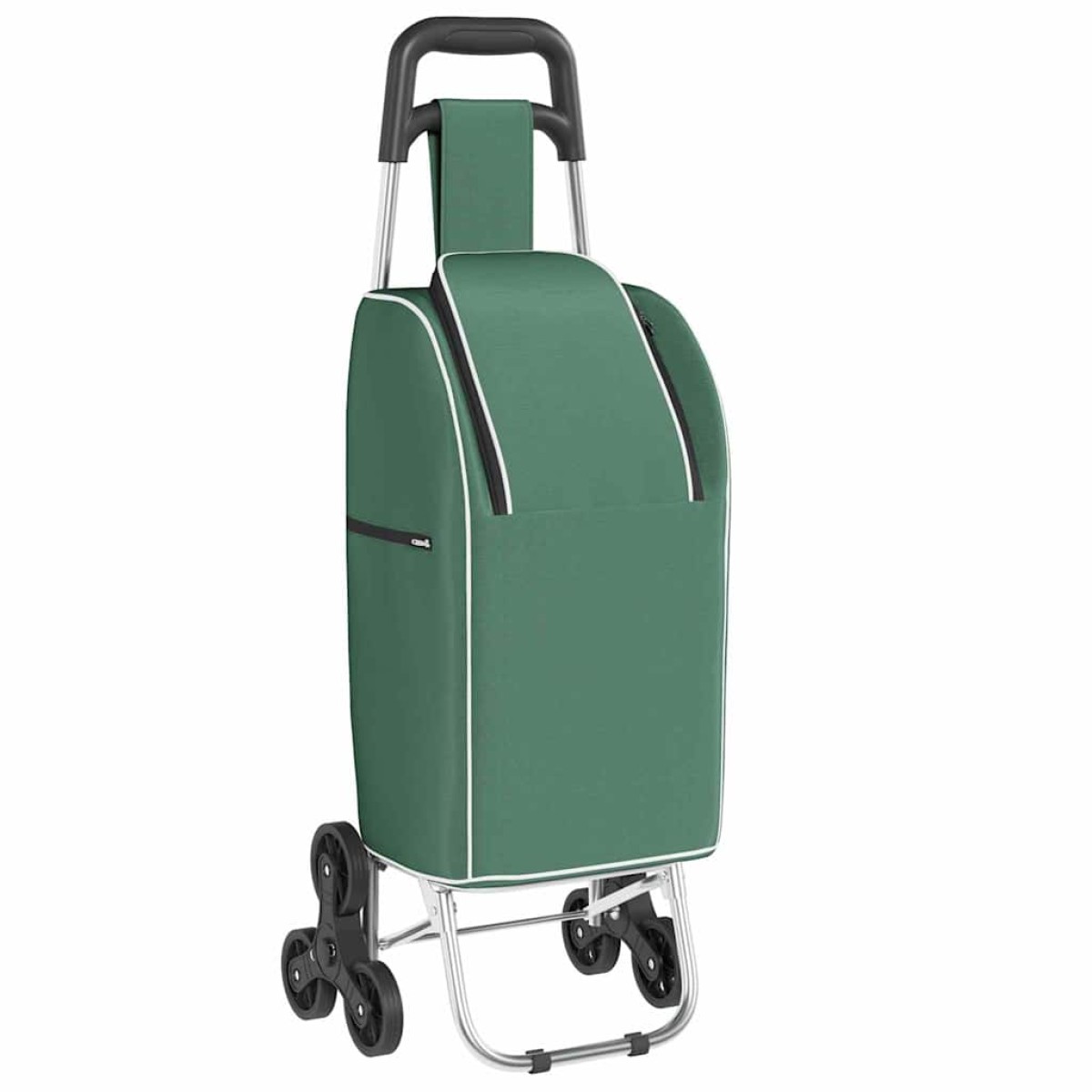 vidaXL Καρότσι Αγορών Πράσινο 39,5 x 33 x 93 εκ Ύφασμα Oxford