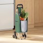 vidaXL Καρότσι Αγορών Πράσινο 39,5 x 33 x 93 εκ Ύφασμα Oxford