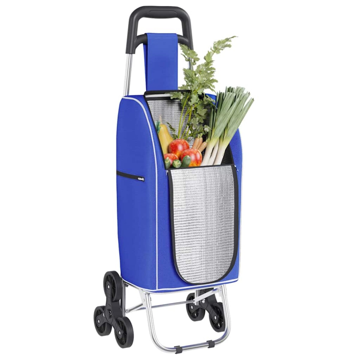 vidaXL Καρότσι Αγορών Μπλε 39,5 x 33 x 93 εκ Ύφασμα Oxford