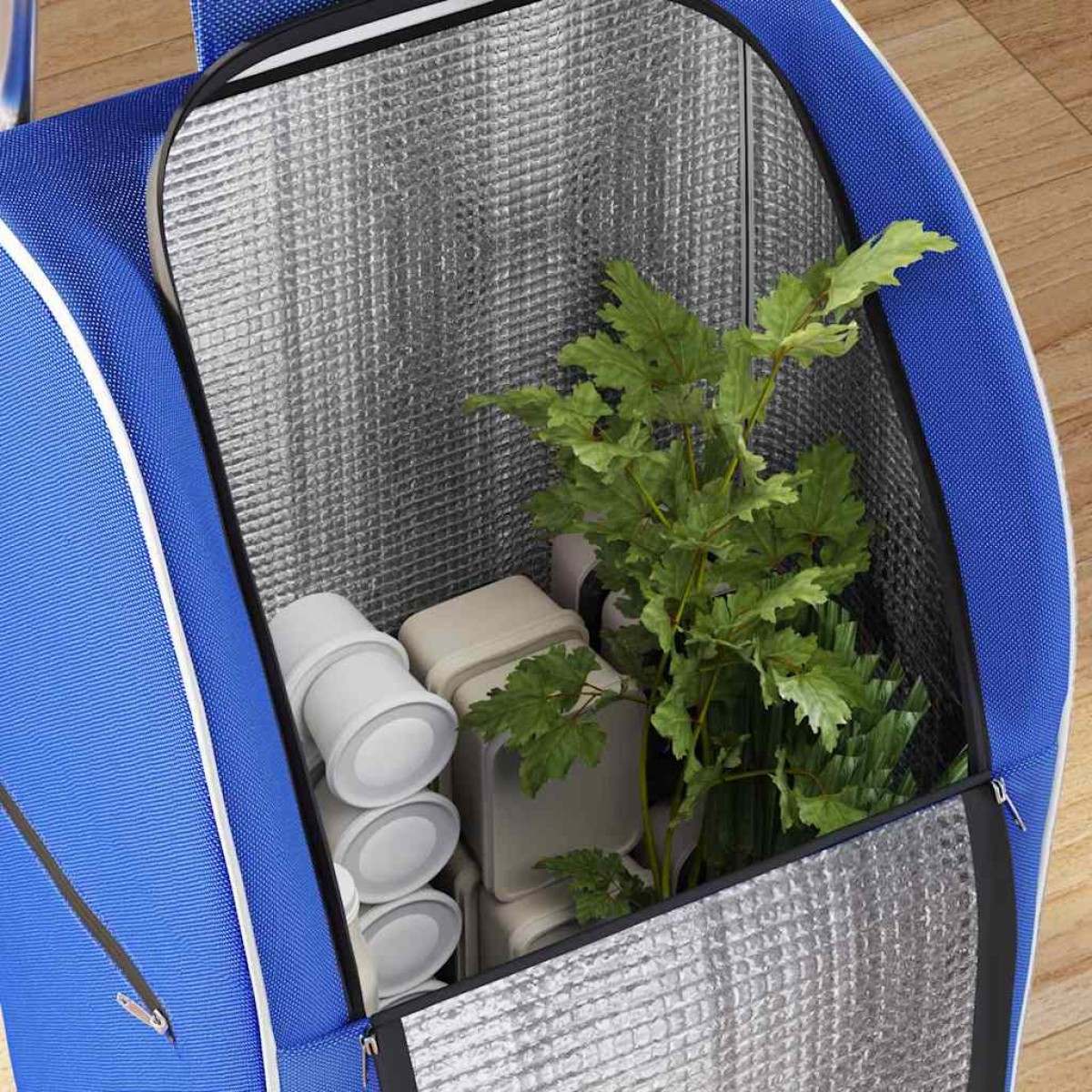 vidaXL Καρότσι Αγορών Μπλε 39,5 x 33 x 93 εκ Ύφασμα Oxford
