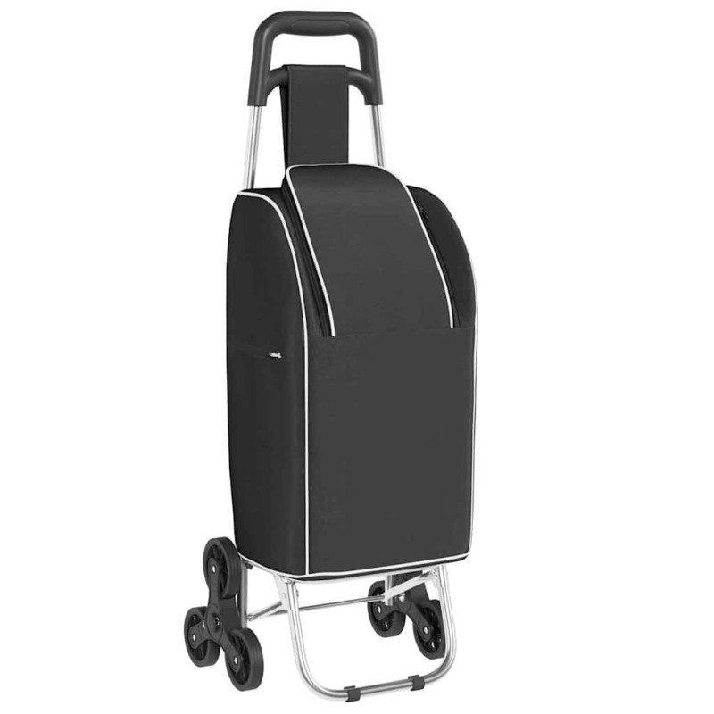 vidaXL Καρότσι Αγορών Μαύρο 39,5 x 33 x 93 εκ Ύφασμα Oxford