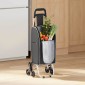 vidaXL Καρότσι Αγορών Μαύρο 39,5 x 33 x 93 εκ Ύφασμα Oxford