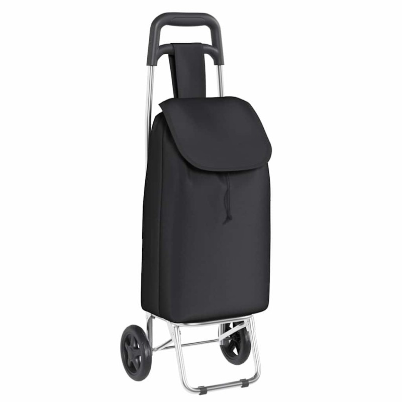 vidaXL Καρότσι Αγορών Μαύρο 35 x 28 x 92 εκ. Ύφασμα Oxford
