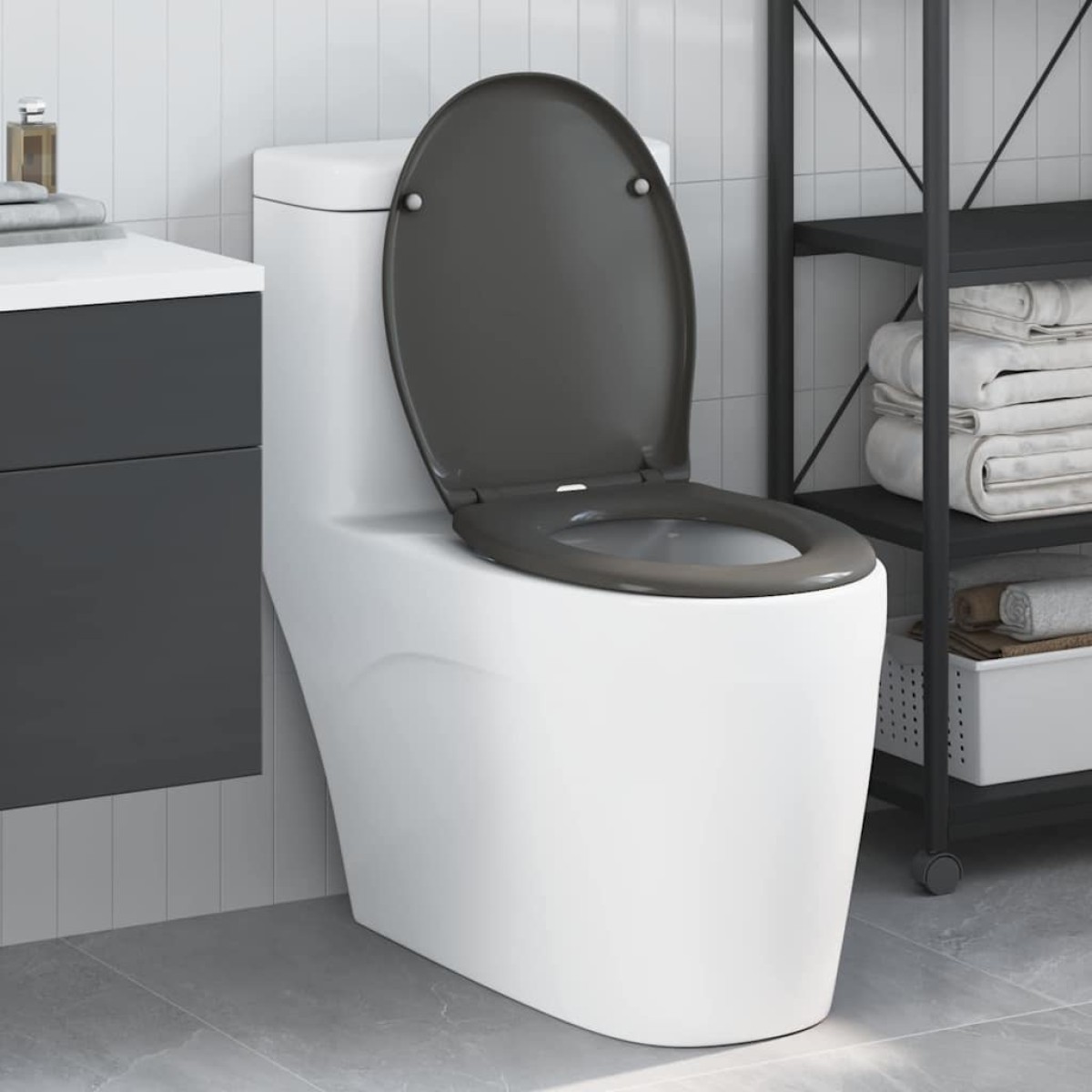 vidaXL Λεκάνη Ανθρακί 47 x 37 x 4 εκ Δυροπλάστ