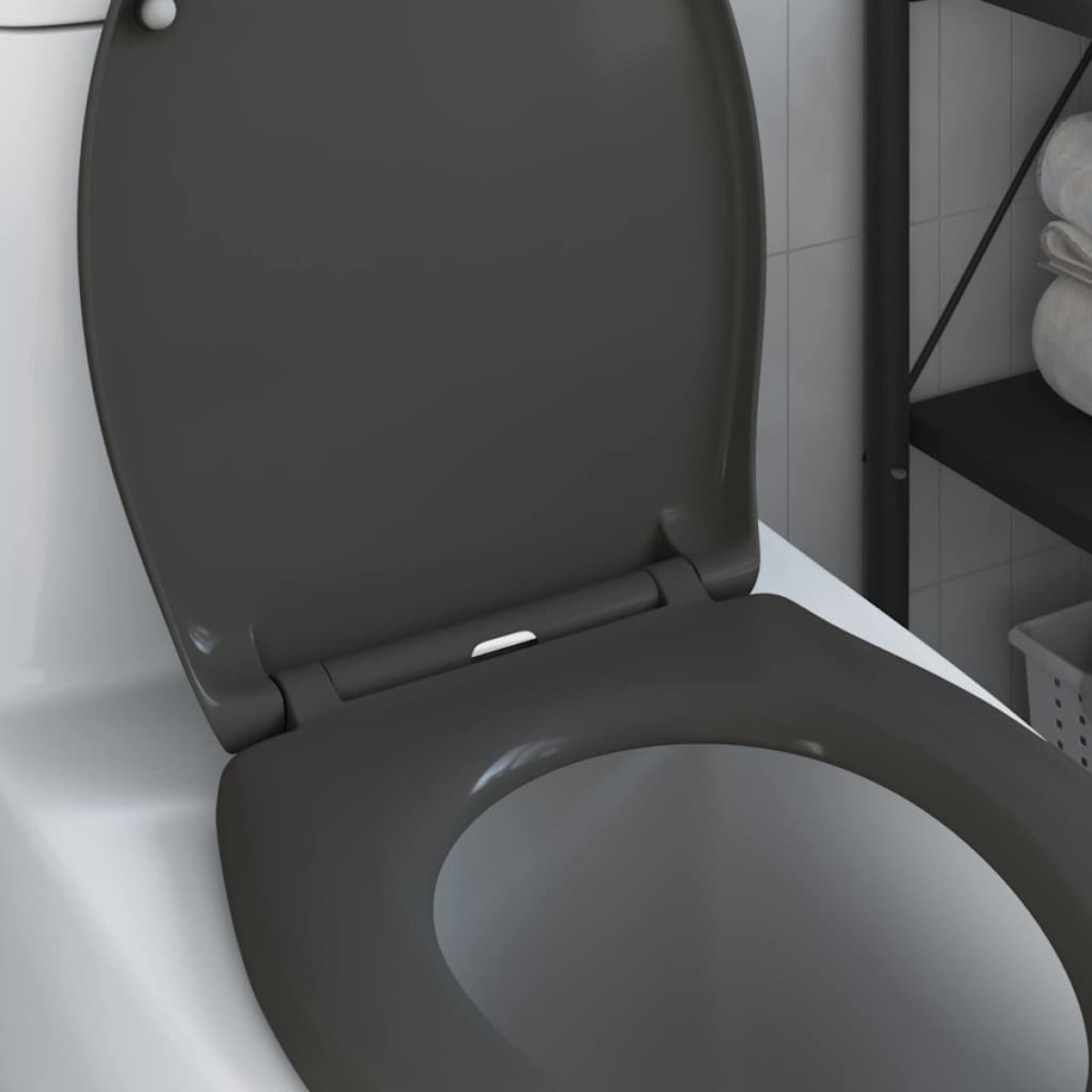 vidaXL Λεκάνη Ανθρακί 47 x 37 x 4 εκ Δυροπλάστ