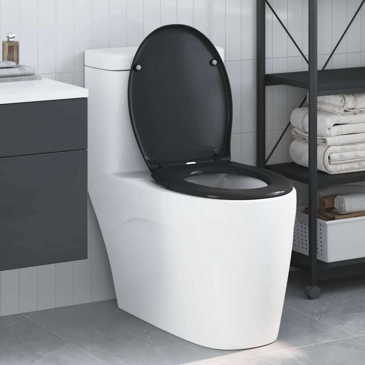 vidaXL Λεκάνη Μαύρο 47 x 37 x 4 εκ Δυροπλάστ