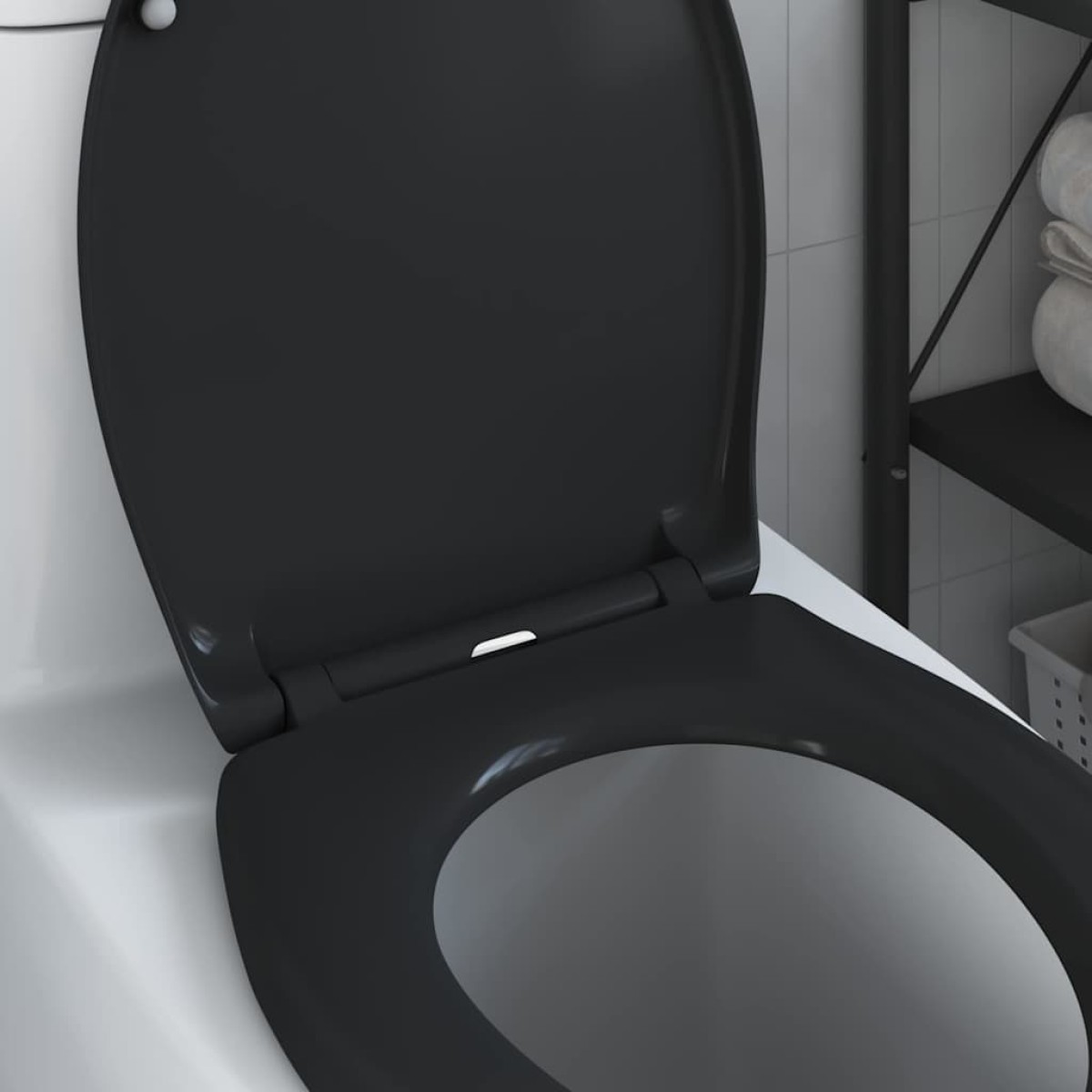 vidaXL Λεκάνη Μαύρο 47 x 37 x 4 εκ Δυροπλάστ