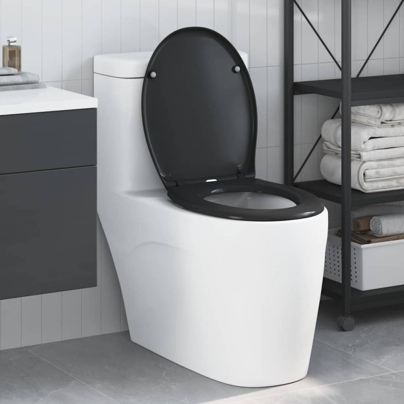 vidaXL Λεκάνη Μαύρο 47 x 37 x 4 εκ Δυροπλάστ