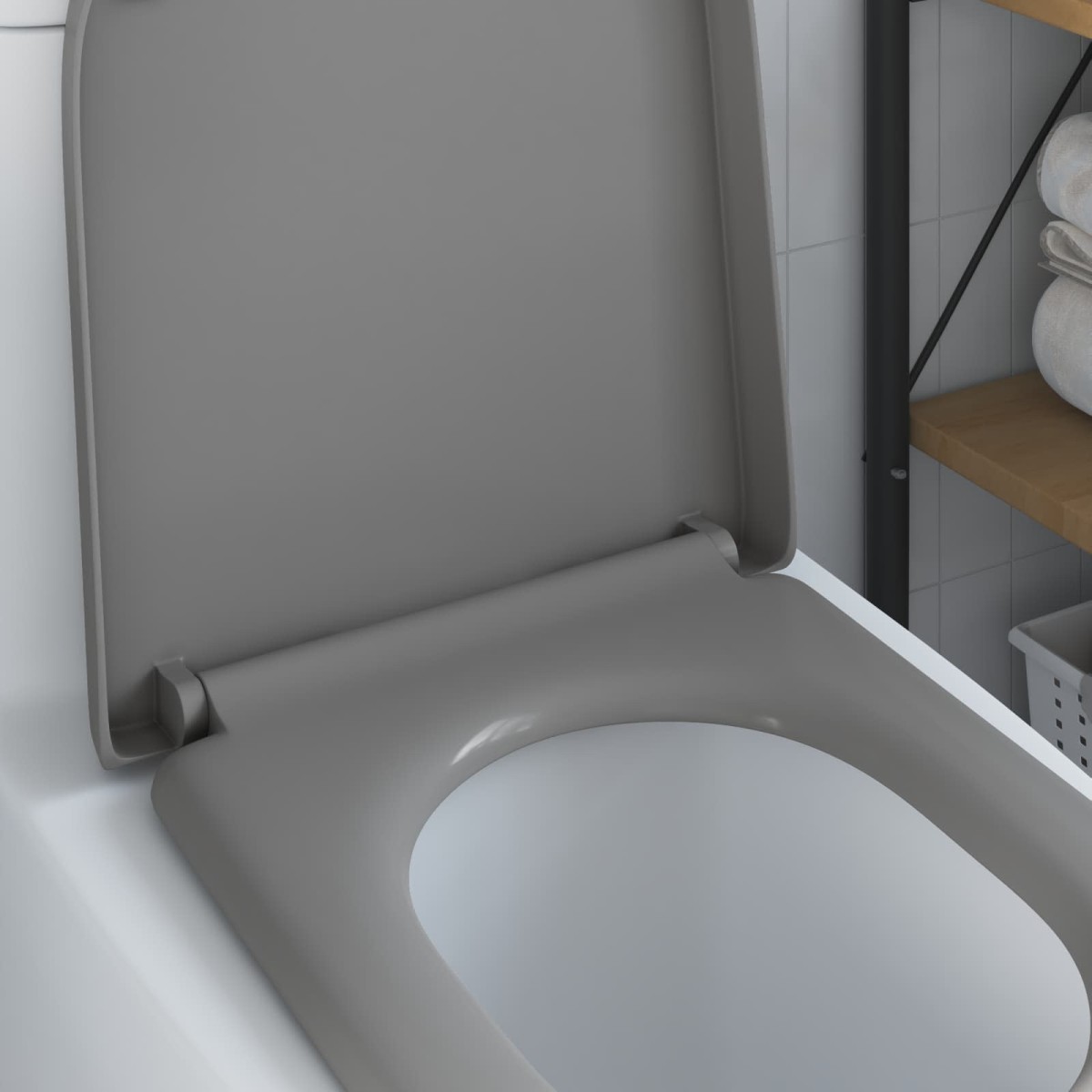 vidaXL Λεκάνη Γκρι 49 x 36 x 4 εκ Δυροπλάστ