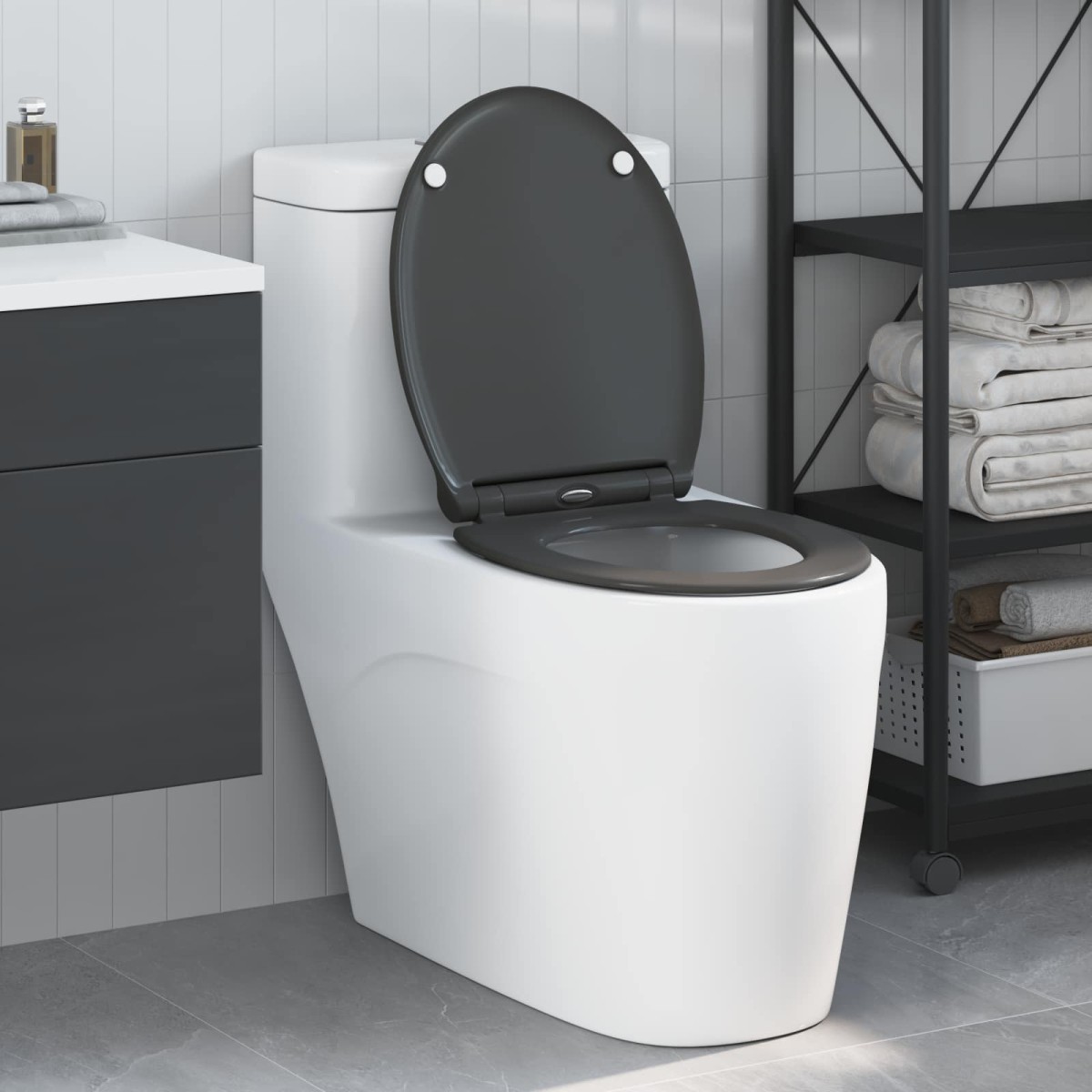 vidaXL Λεκάνη Ανθρακί 45,5 x 37,5 x 3,8 εκ. Δυροπλάστ