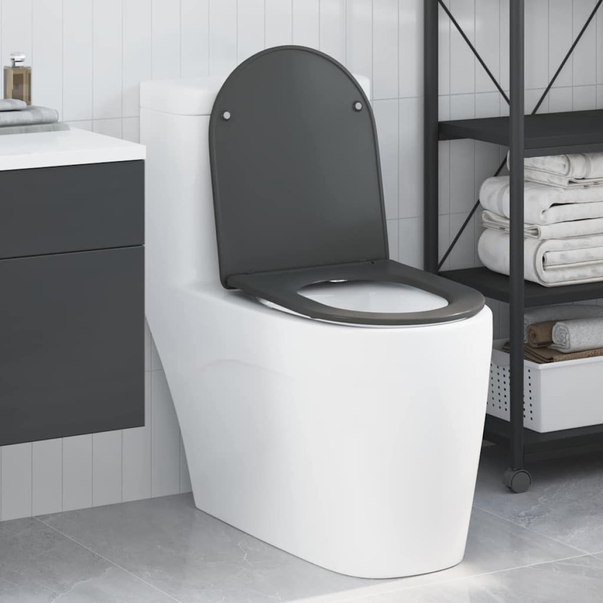vidaXL Λεκάνη Ανθρακί 47 x 36 x 3,4 εκ Δυροπλάστ