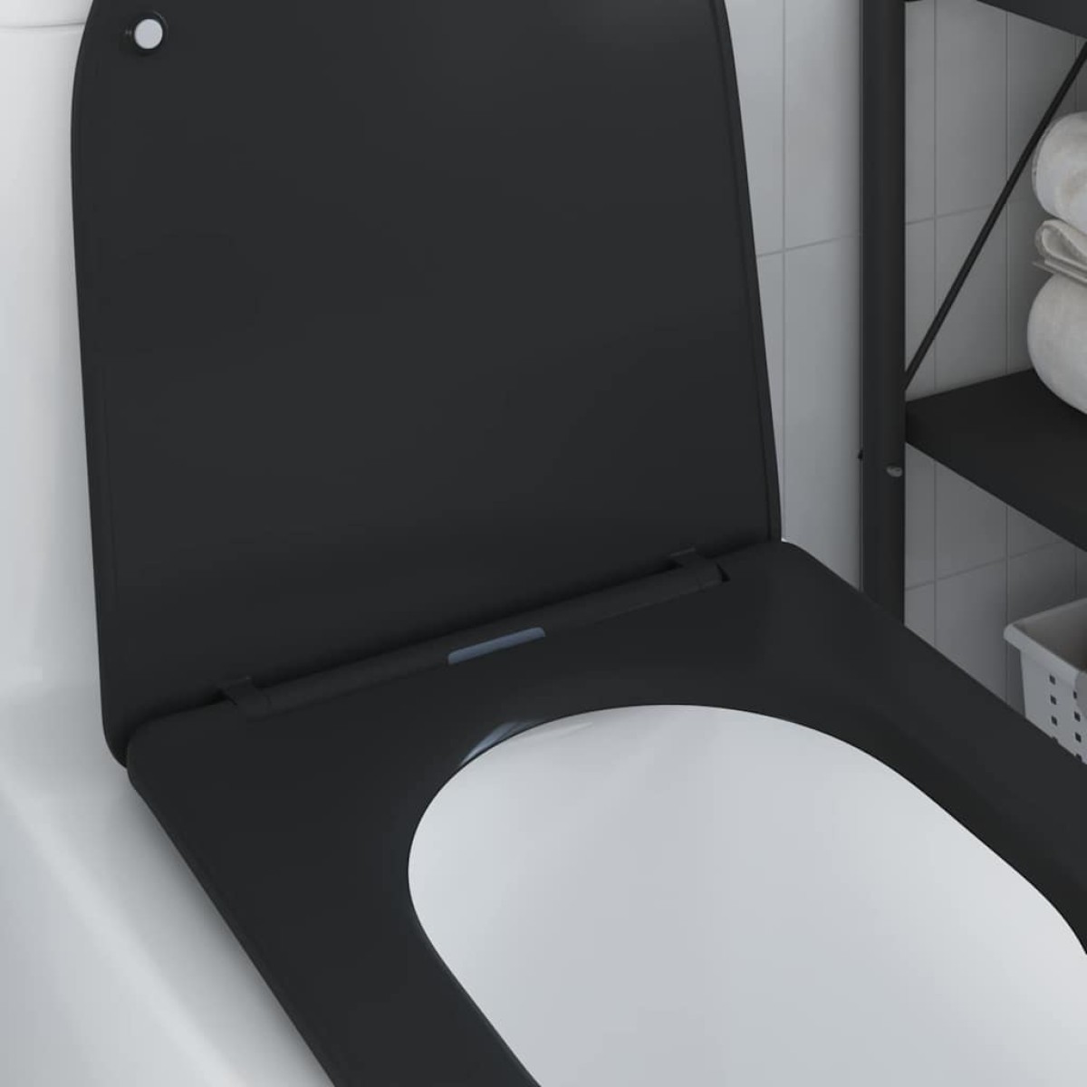 vidaXL Λεκάνη Μαύρο 47 x 36 x 3,4 εκ Δυροπλάστ