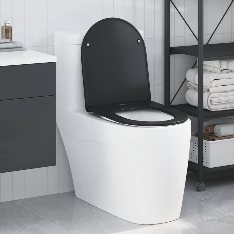 vidaXL Λεκάνη Μαύρο 47 x 36 x 3,4 εκ Δυροπλάστ