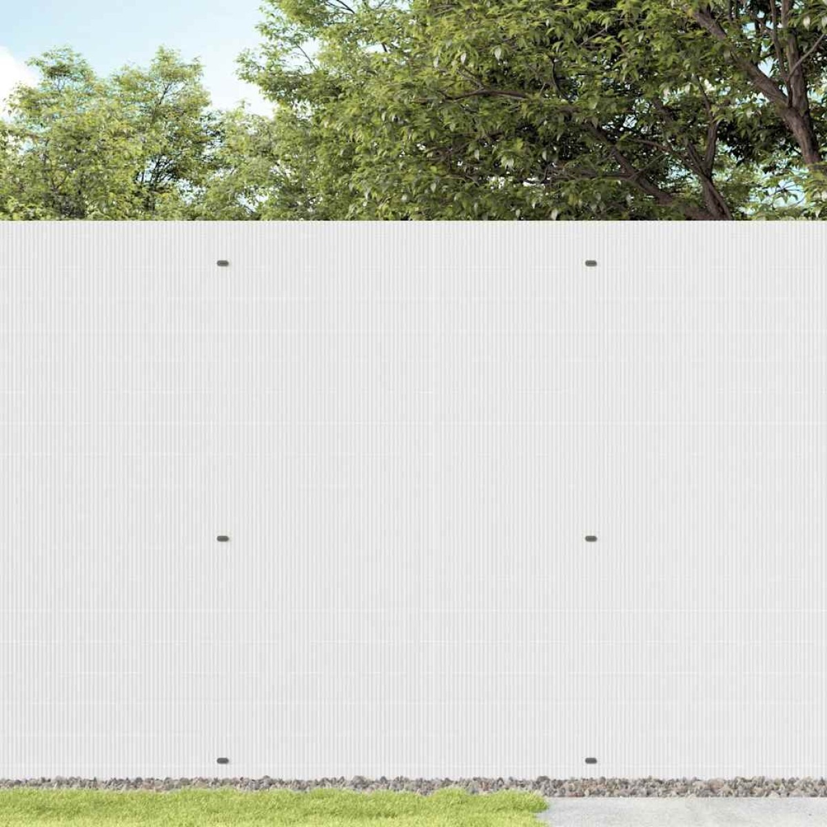 vidaXL Φράχτης Κήπου Διπλής Όψης Λευκός 1,8x3 μ. PVC