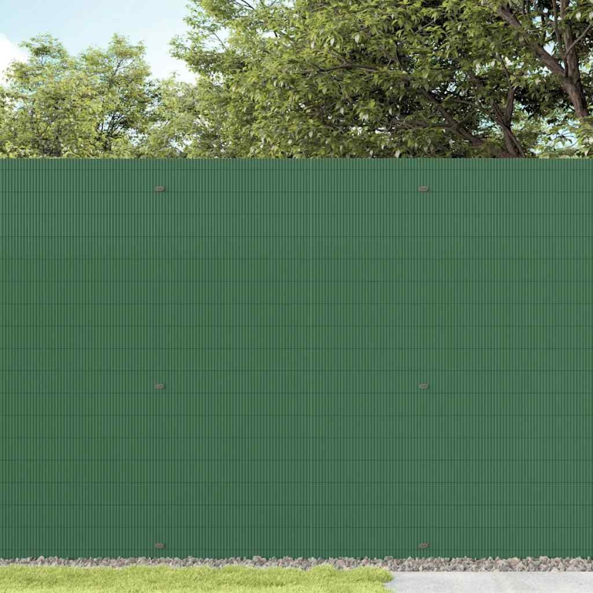 vidaXL Φράχτης Κήπου Διπλής Όψης Πράσινος 1,8x3 μ. PVC