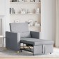vidaXL Καναπές Κρεβάτι Μονό Ανοιχτό γκρι 90 x 165 x 87 εκ. ύφασμα