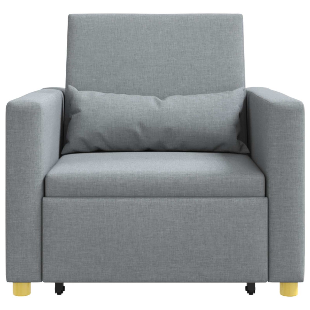 vidaXL Καναπές Κρεβάτι Μονό Ανοιχτό γκρι 90 x 165 x 87 εκ. ύφασμα