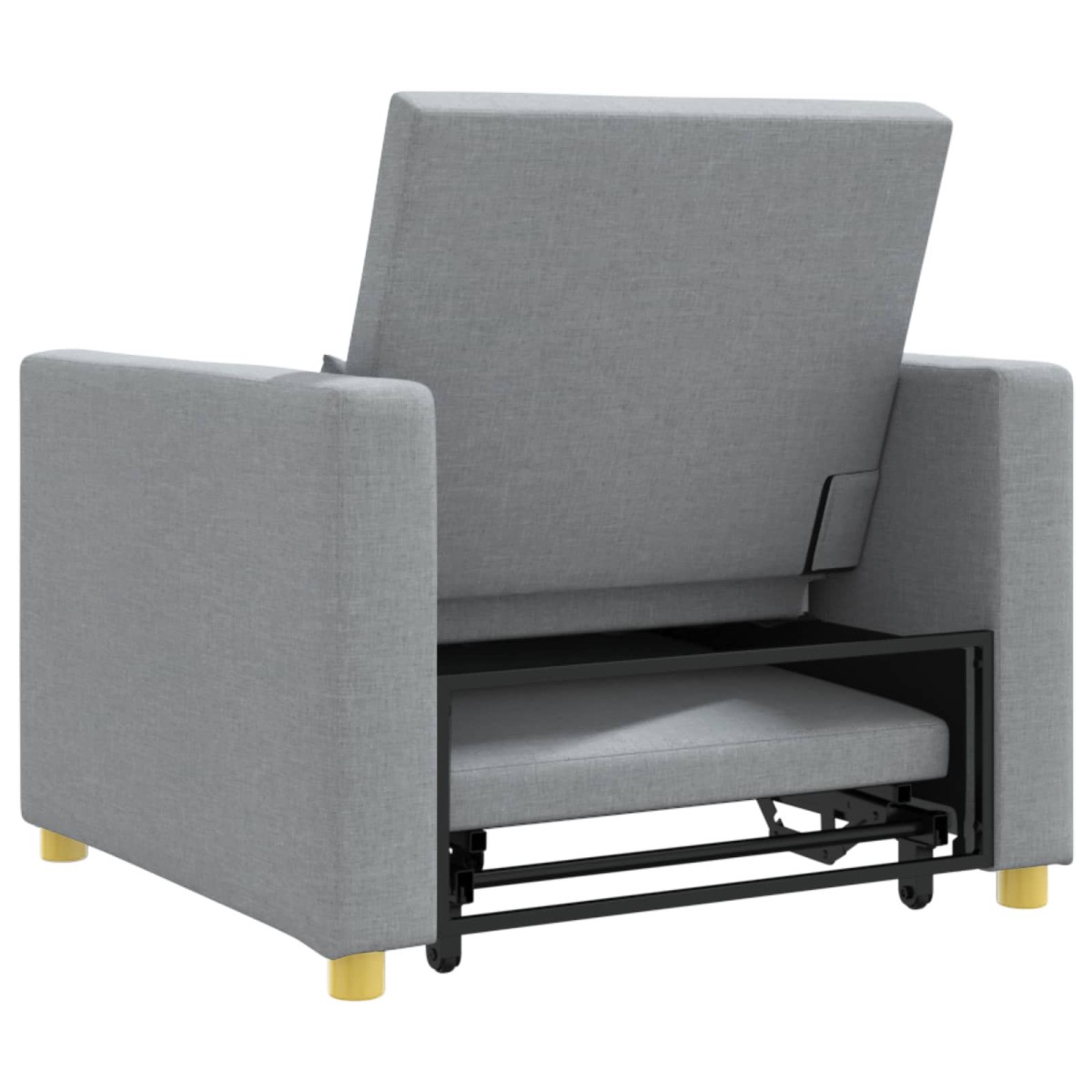vidaXL Καναπές Κρεβάτι Μονό Ανοιχτό γκρι 90 x 165 x 87 εκ. ύφασμα