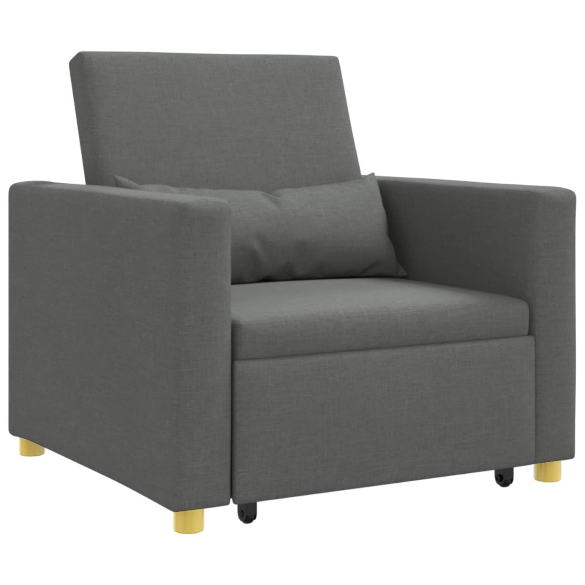 vidaXL Καναπές Κρεβάτι Μονό Σκούρο γκρι 90 x 165 x 87 εκ. ύφασμα
