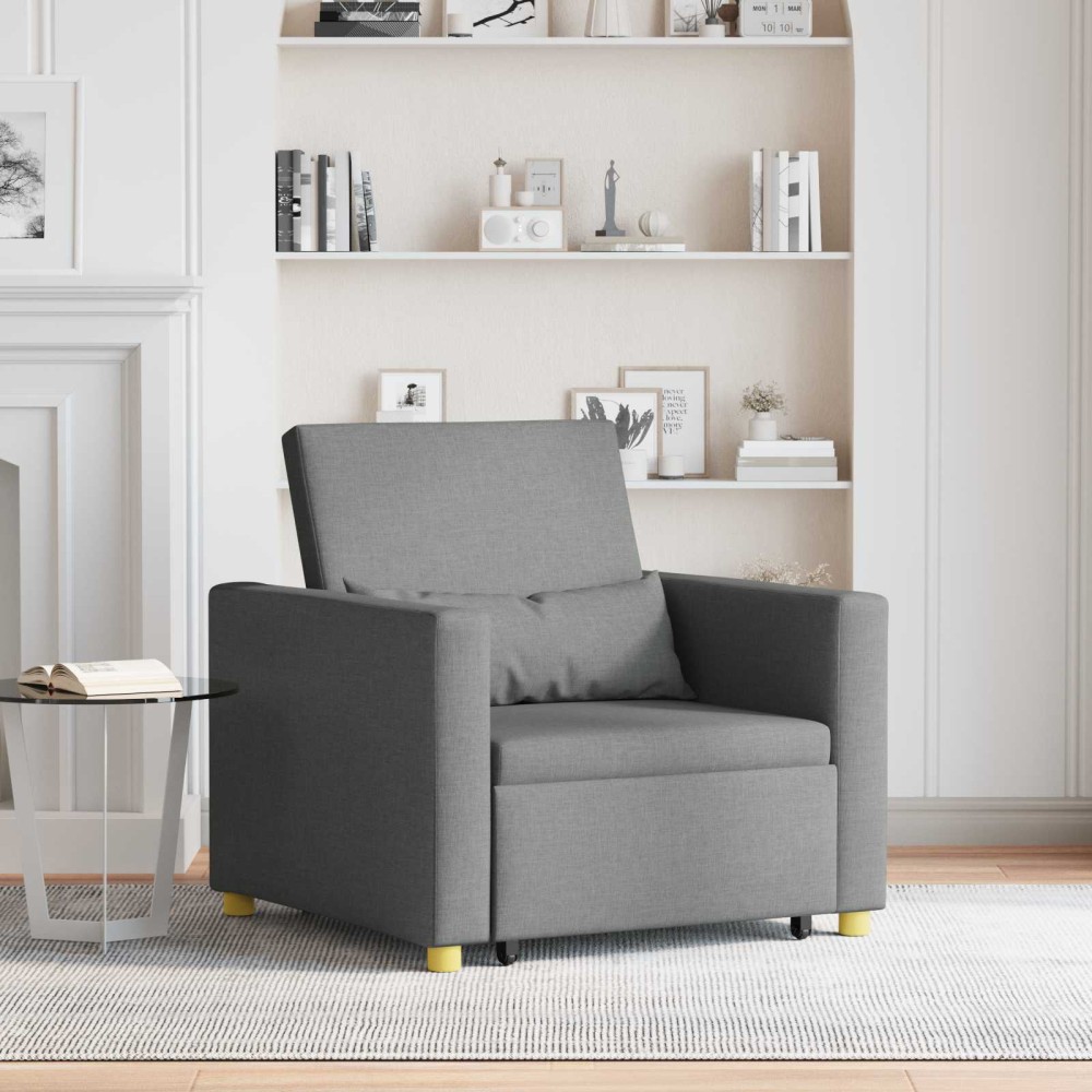 vidaXL Καναπές Κρεβάτι Μονό Σκούρο γκρι 90 x 165 x 87 εκ. ύφασμα