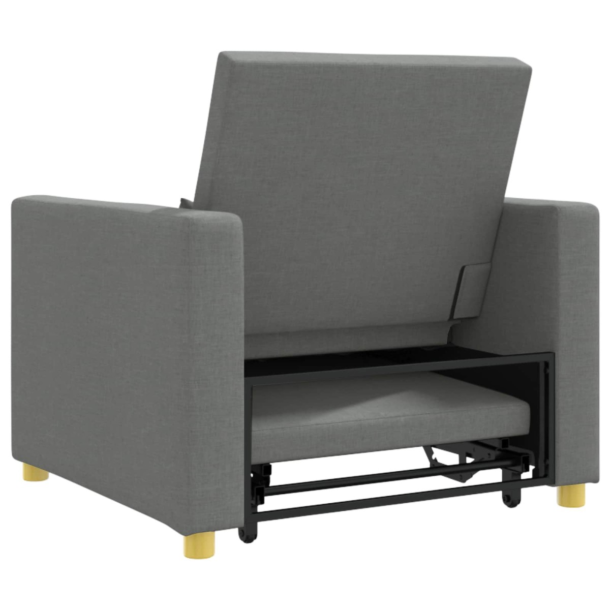 vidaXL Καναπές Κρεβάτι Μονό Σκούρο γκρι 90 x 165 x 87 εκ. ύφασμα