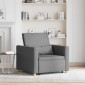 vidaXL Καναπές Κρεβάτι Μονό Σκούρο γκρι 90 x 165 x 87 εκ. ύφασμα