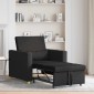 vidaXL Καναπές Κρεβάτι Μονό με τροχούς Μαύρο 90 x 165 x 87 εκ. ύφασμα