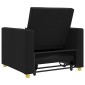 vidaXL Καναπές Κρεβάτι Μονό με τροχούς Μαύρο 90 x 165 x 87 εκ. ύφασμα