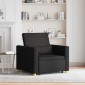 vidaXL Καναπές Κρεβάτι Μονό με τροχούς Μαύρο 90 x 165 x 87 εκ. ύφασμα