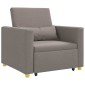 vidaXL Καναπές Κρεβάτι Μονό με τροχούς Taupe 90 x 165 x 87 εκ. ύφασμα