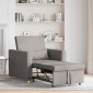 vidaXL Καναπές Κρεβάτι Μονό με τροχούς Taupe 90 x 165 x 87 εκ. ύφασμα