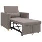 vidaXL Καναπές Κρεβάτι Μονό με τροχούς Taupe 90 x 165 x 87 εκ. ύφασμα