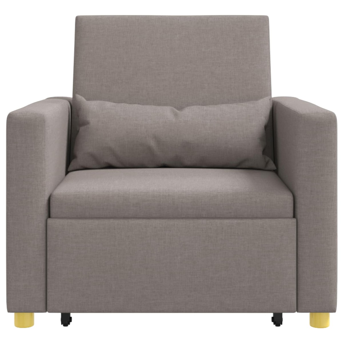 vidaXL Καναπές Κρεβάτι Μονό με τροχούς Taupe 90 x 165 x 87 εκ. ύφασμα