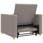 vidaXL Καναπές Κρεβάτι Μονό με τροχούς Taupe 90 x 165 x 87 εκ. ύφασμα