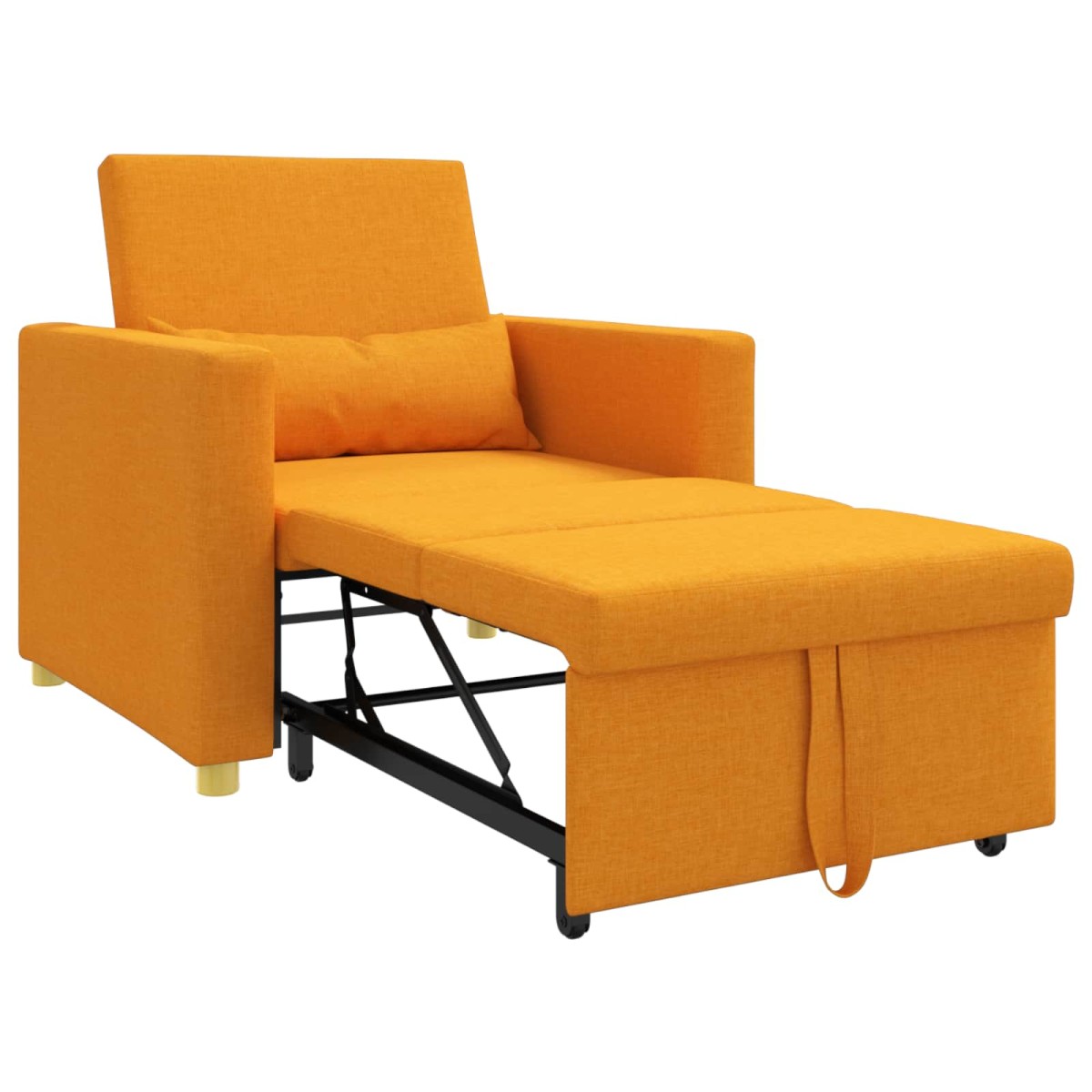 vidaXL Καναπές Κρεβάτι Μονό Σκούρο κίτρινο 90 x 165 x 87 εκ. ύφασμα