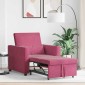 vidaXL Καναπές Κρεβάτι Μονό με τροχούς Μπορντό Βελούδο