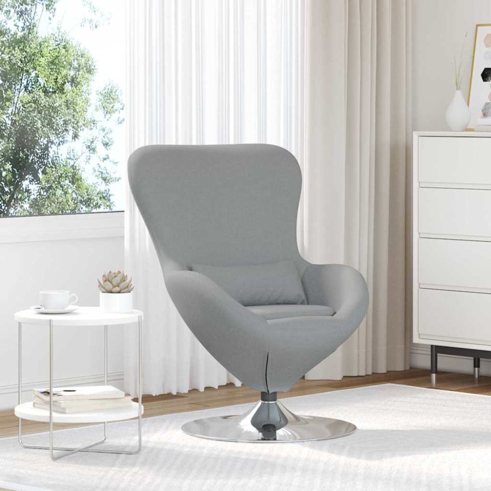 vidaXL Κάθισμα-αυγό Ανοιχτό γκρι 63 x 73 x 90 εκ ύφασμα