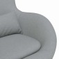 vidaXL Κάθισμα-αυγό Ανοιχτό γκρι 63 x 73 x 90 εκ ύφασμα