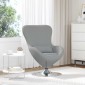 vidaXL Κάθισμα-αυγό Ανοιχτό γκρι 63 x 73 x 90 εκ ύφασμα