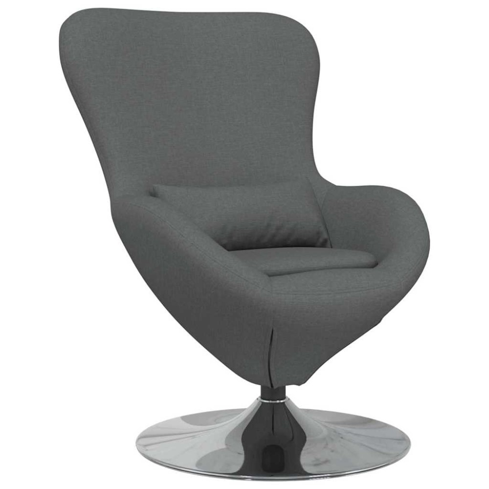 vidaXL Κάθισμα-αυγό Σκούρο Γκρι 63 x 73 x 90 εκ ύφασμα