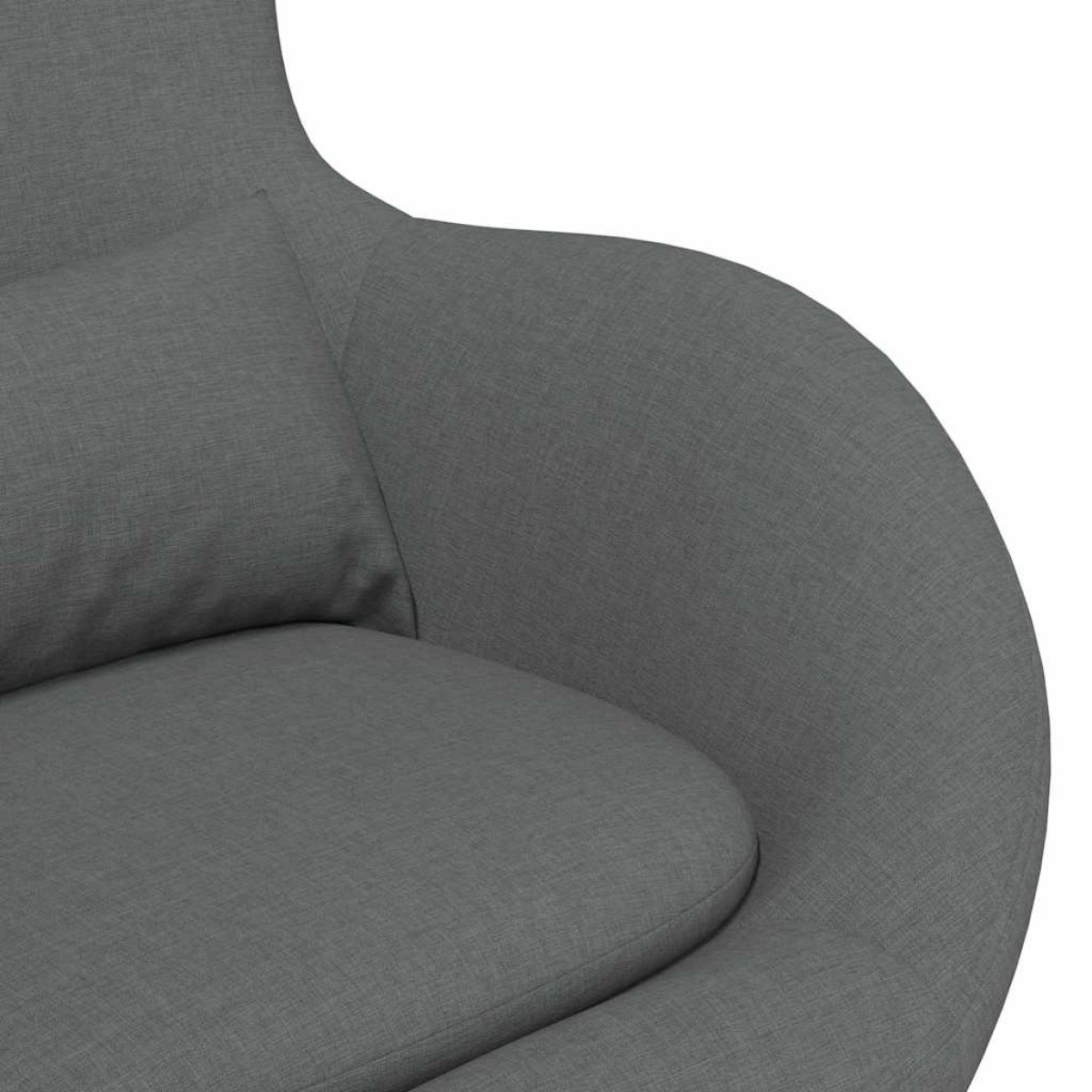 vidaXL Κάθισμα-αυγό Σκούρο Γκρι 63 x 73 x 90 εκ ύφασμα