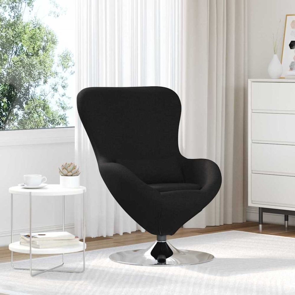 vidaXL Κάθισμα-αυγό Μαύρο 63 x 73 x 90 εκ ύφασμα
