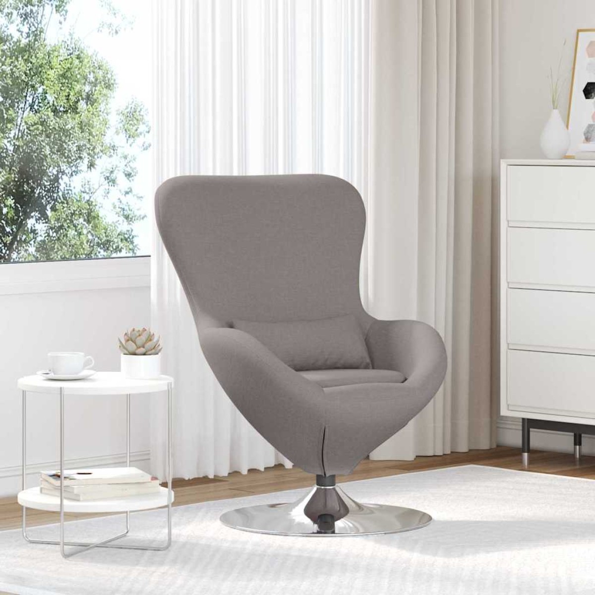 vidaXL Κάθισμα-αυγό Taupe 63 x 73 x 90 εκ ύφασμα
